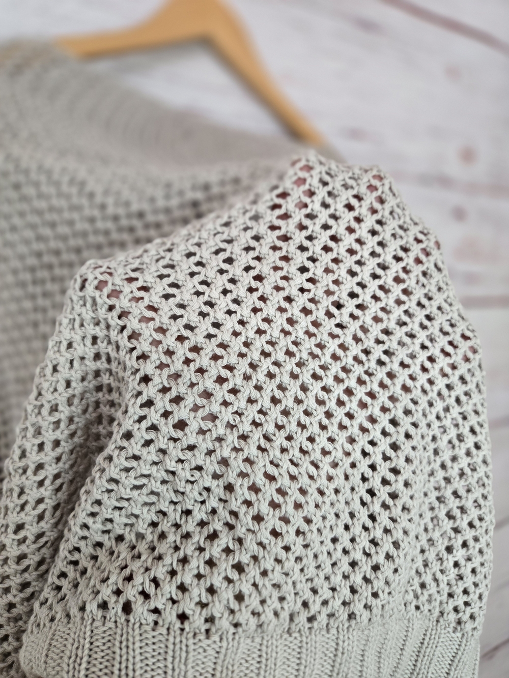 NWT Tempo Paris Womens Crochet Star Sweater One Size 100% Cotton Boho Open Knit - Picture 10 of 16
